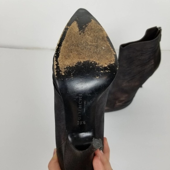 Givenchy ruched metallic suede heeled bootie - Picture 5 of 8